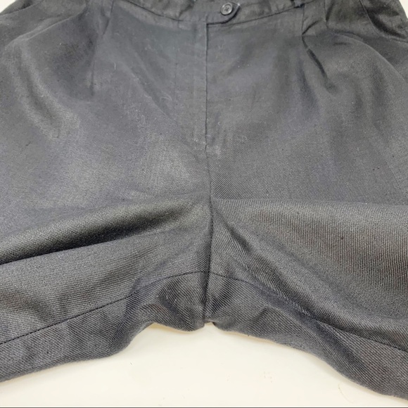 Lauren Ralph Lauren Black Linen Pleated Front High Rise Lined Trousers Pants 14 - Picture 14 of 16